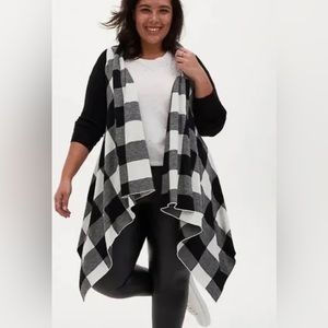 Torrid buffalo white plaid cardigan